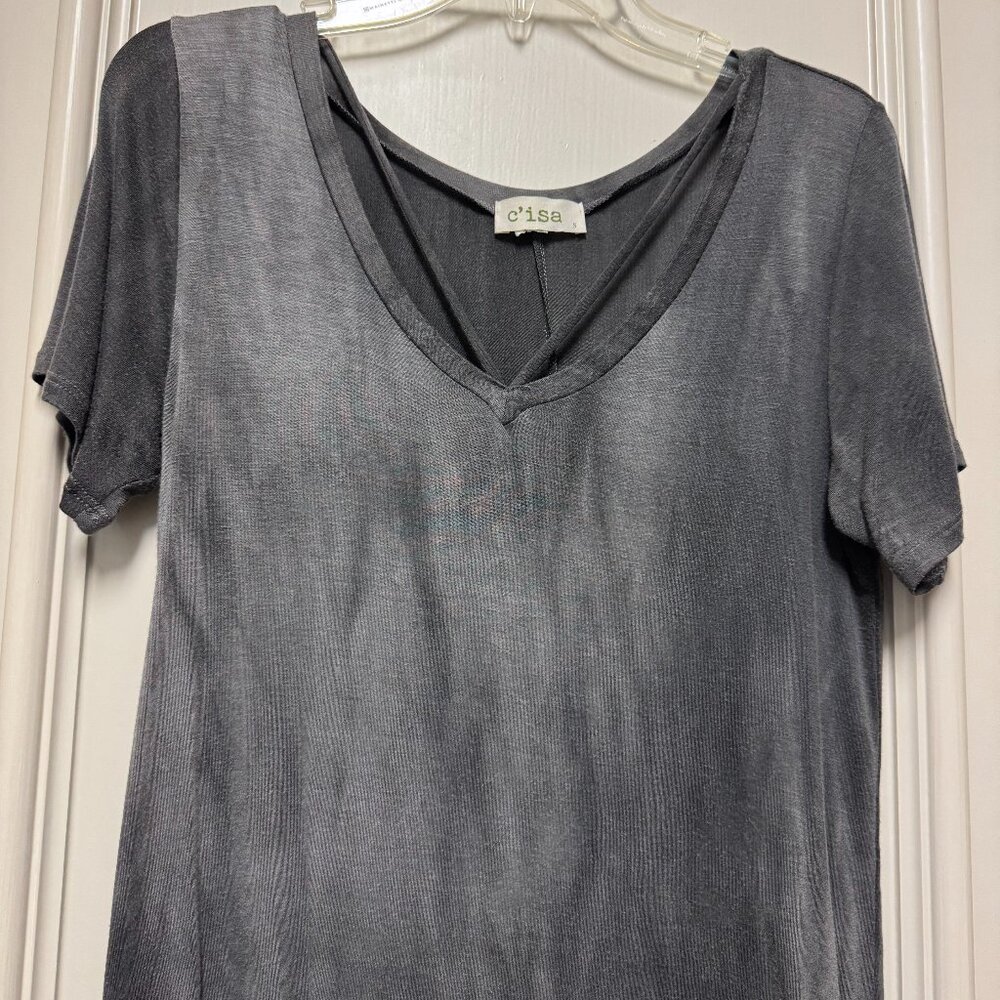 C'isa Gray Strappy Front Top - Picture 4 of 5